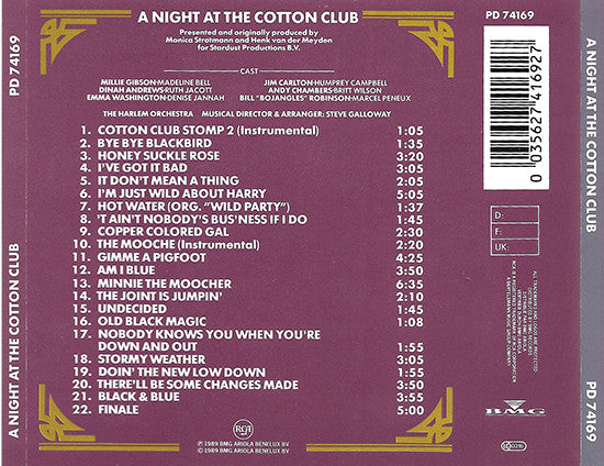 Various : A Night At The Cotton Club (CD, Album)