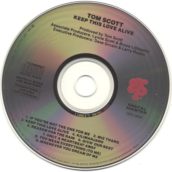 Tom Scott : Keep This Love Alive (CD, Album)