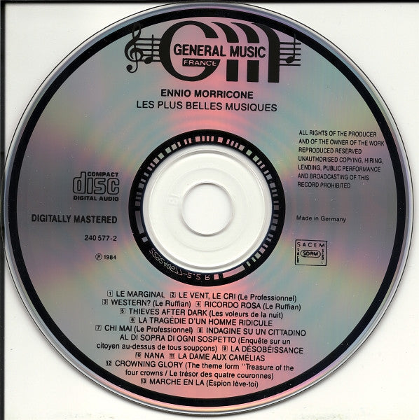 Ennio Morricone : Les Plus Belles Musiques (CD, Comp)