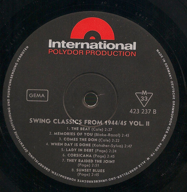 Various : Swing Classics Vol. II 1944/45 (LP, Comp)