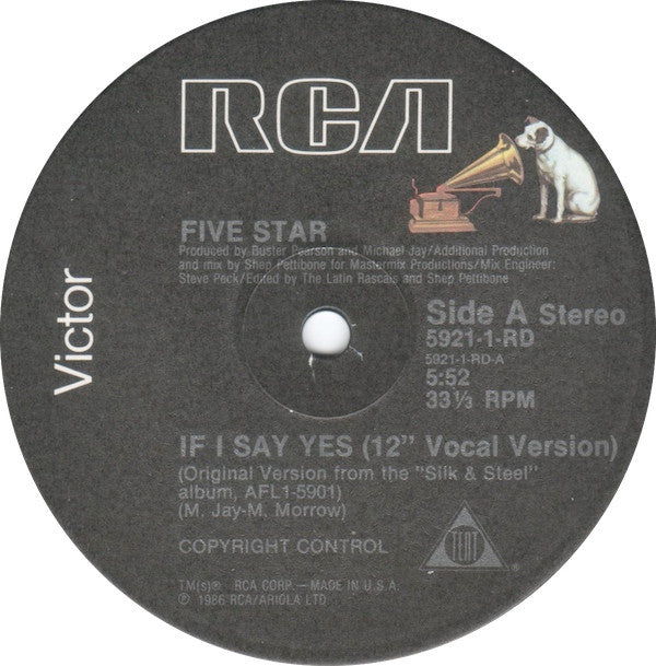 Five Star : If I Say Yes (12", Single)