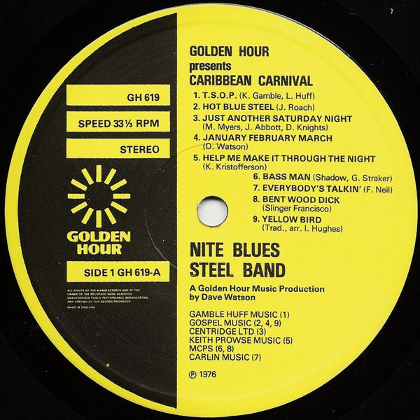 Nite Blues Steel Band : Caribbean Carnival (LP, Album)