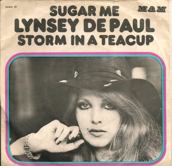 Lynsey De Paul : Sugar Me (7", Single, Blu)