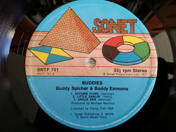Buddy Spicher & Buddy Emmons : Buddies (LP, Album)