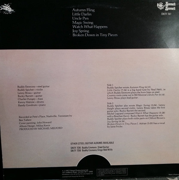 Buddy Spicher & Buddy Emmons : Buddies (LP, Album)