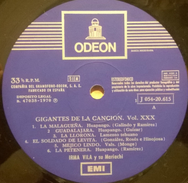 Irma Vila Y Su Mariachi : Irma Vila (LP, Comp)