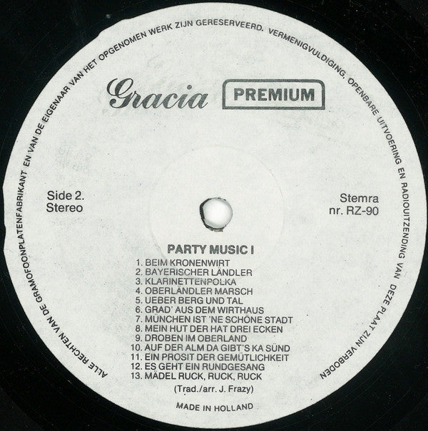 Gracia (4) : Party Music I (LP, Album)