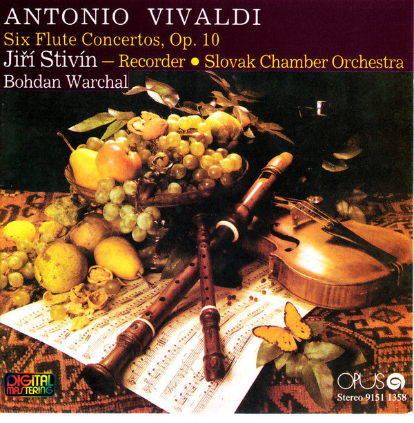 Antonio Vivaldi - Jiří Stivín, Slovak Chamber Orchestra, Bohdan Warchal : Six Flute Concertos, Op. 10 (CD, Album)