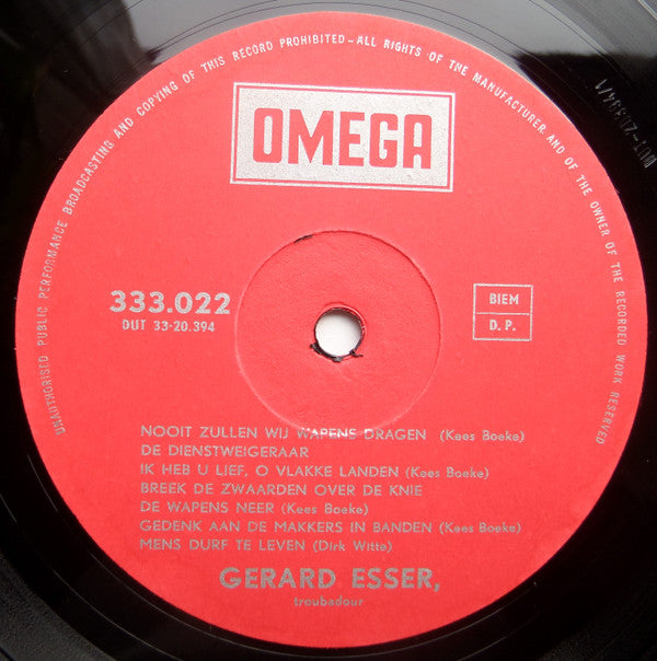 Gerard Esser (2) : Gerard Esser, Troubadour (LP, Album)