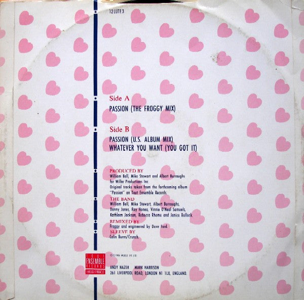 William Bell : Passion (The Froggy Mix) (12")