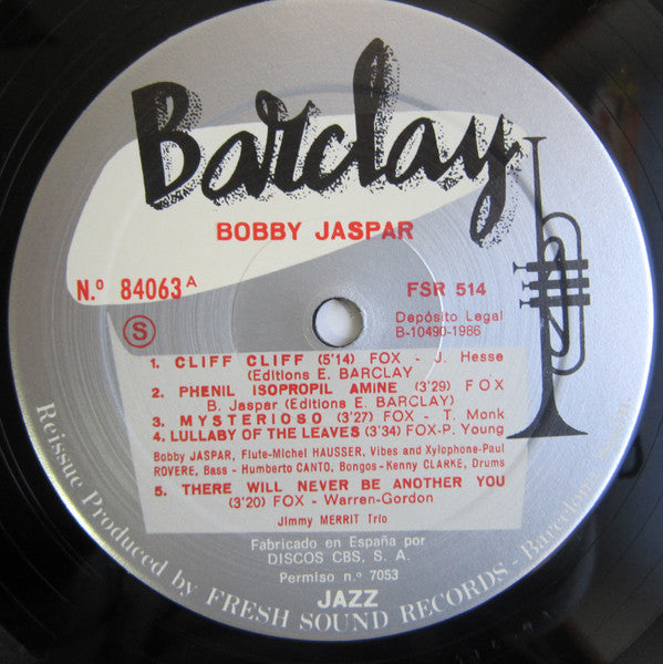 Bobby Jaspar : Bobby Jaspar (LP, Album, RE)