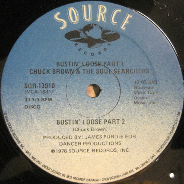 Chuck Brown & The Soul Searchers : Bustin' Loose (12", Single)