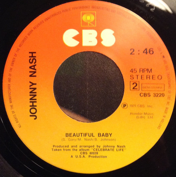 Johnny Nash : Tears On My Pillow (7", Single)