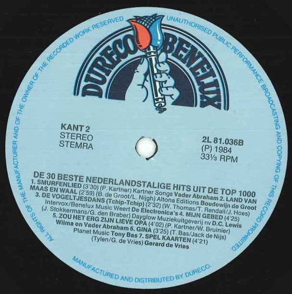 Various : De 30 Beste Nederlandstalige Hits Uit De Top 1000 (2xLP, Comp)