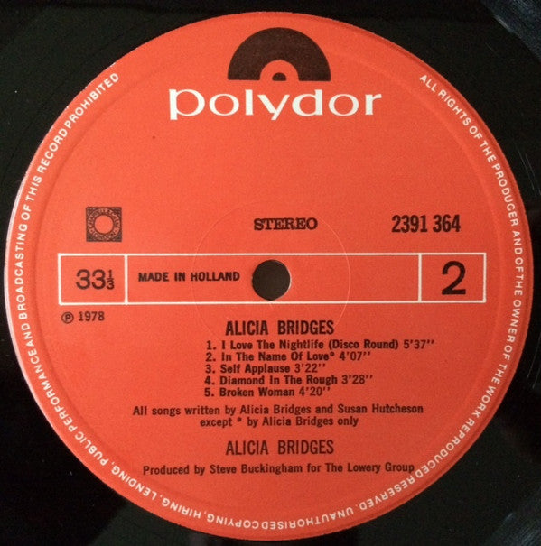 Alicia Bridges : Alicia Bridges (LP, Album)