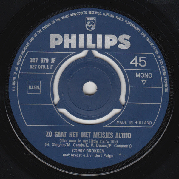 Corry Brokken : Zo Gaat Het Met Meisjes Altijd (The Men In My Little Girl's Life) / Goedenacht Marjolijn (7", Single, Mono)