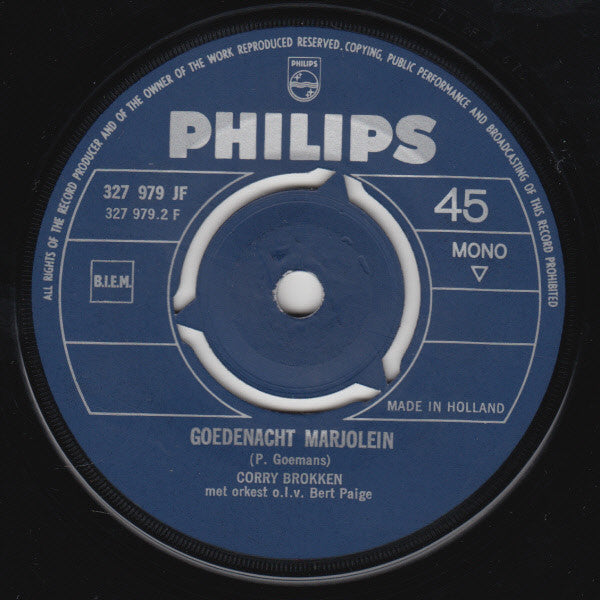 Corry Brokken : Zo Gaat Het Met Meisjes Altijd (The Men In My Little Girl's Life) / Goedenacht Marjolijn (7", Single, Mono)
