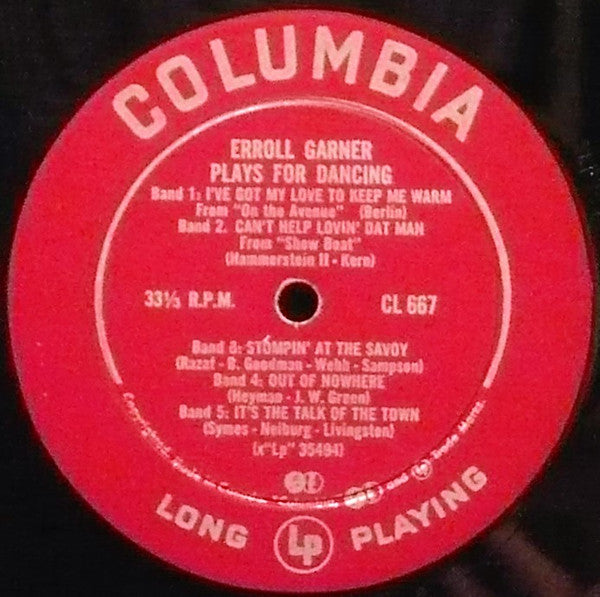 Erroll Garner : Plays For Dancing (LP, Album, Mono)