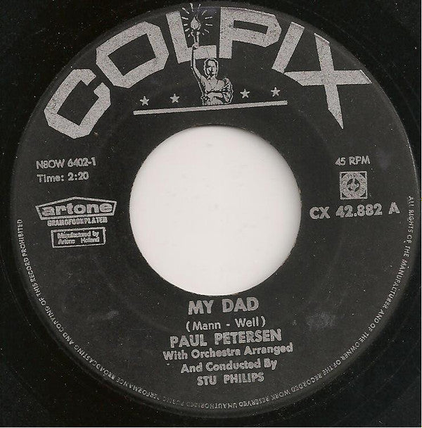 Paul Petersen : My Dad / Little Boy Sad (7", Single)