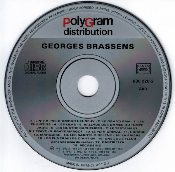 Georges Brassens : Georges Brassens (2xCD, Comp)
