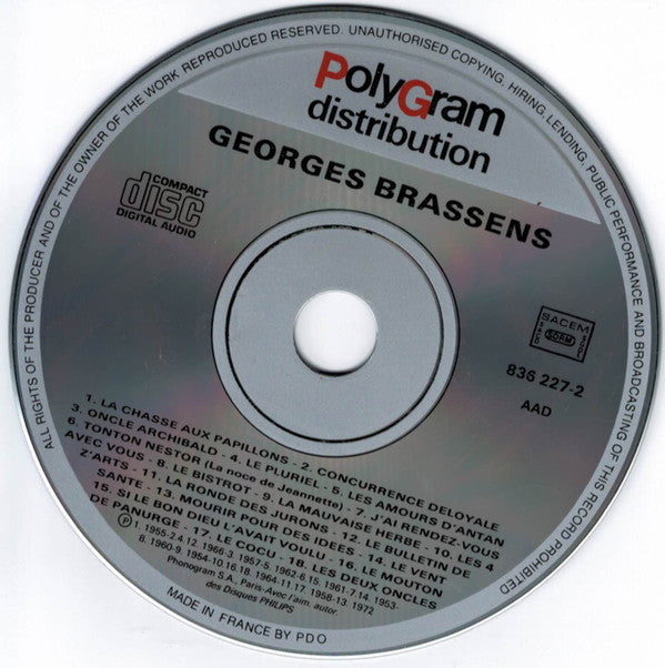 Georges Brassens : Georges Brassens (2xCD, Comp)