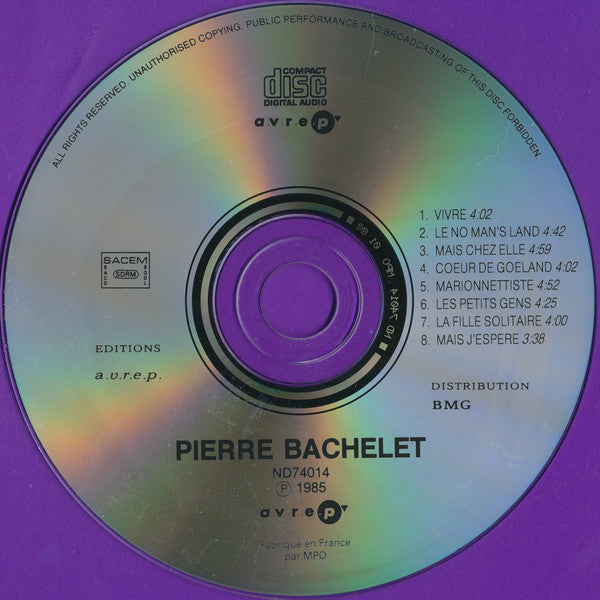Pierre Bachelet : Marionnettiste (CD, Album, RE)