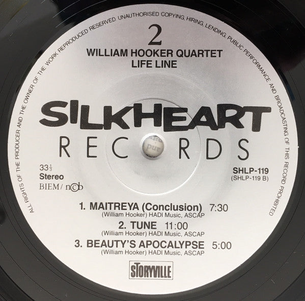 William Hooker Quartet : Lifeline (LP)