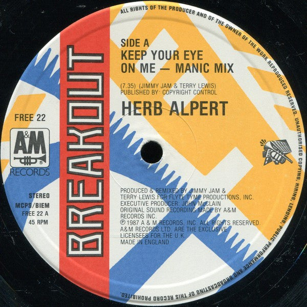 Herb Alpert : Keep Your Eye On Me (2x12")