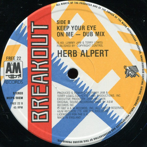 Herb Alpert : Keep Your Eye On Me (2x12")