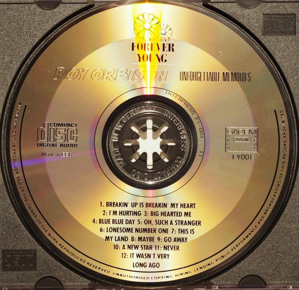 Roy Orbison : Unforgettable Memories (CD, Comp)