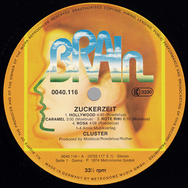 Cluster : Zuckerzeit (LP, Album, RE)