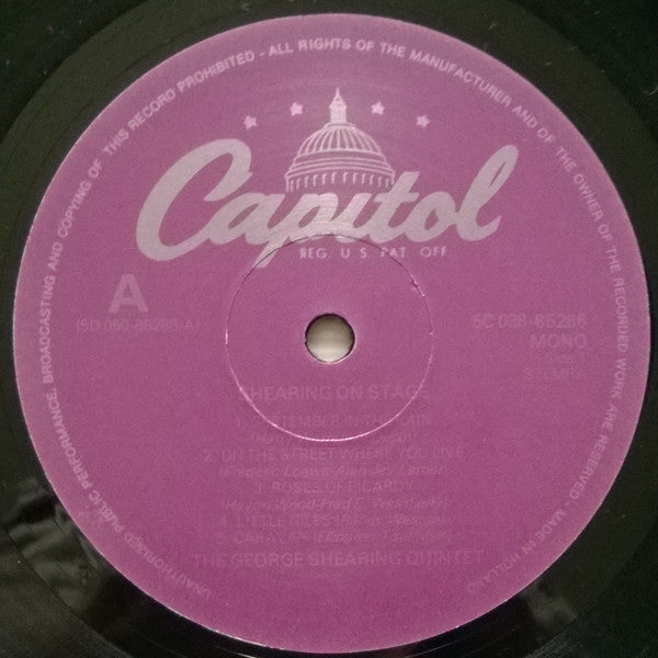 The George Shearing Quintet : Shearing On Stage! (LP, Album, Mono, RE)