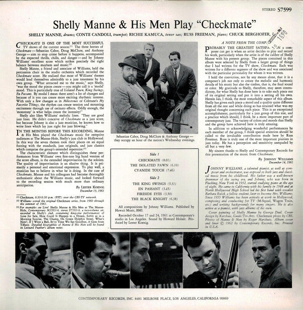 Shelly Manne & His Men : Shelly Manne & His Men Play "Checkmate" (LP, Album, RE)