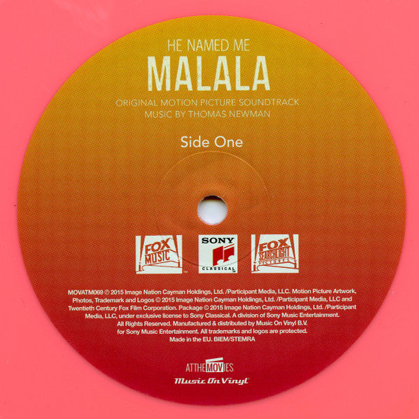Thomas Newman : He Named Me Malala (Original Motion Picture Soundtrack) (LP, Album, Ltd, Num, Pin)