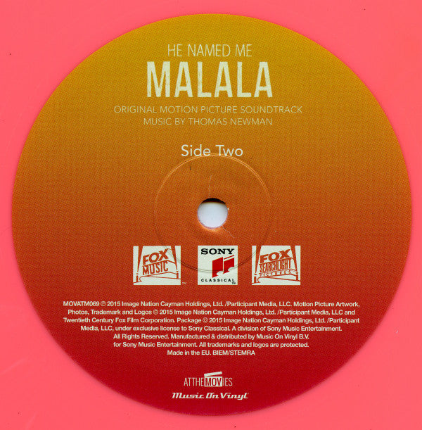 Thomas Newman : He Named Me Malala (Original Motion Picture Soundtrack) (LP, Album, Ltd, Num, Pin)