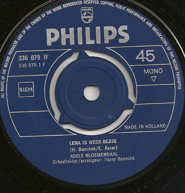 Adèle Bloemendaal : Lena Is Weer Bezig (7", Single, Mono, Red)