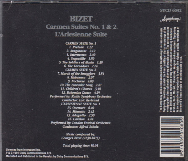 Georges Bizet : Carmen Suites No. 1 & 2 - L'Arlesienne Suite (CD, Album)