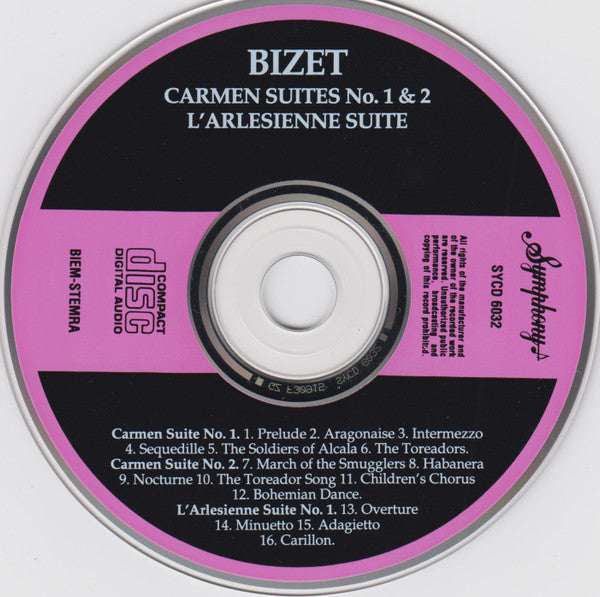 Georges Bizet : Carmen Suites No. 1 & 2 - L'Arlesienne Suite (CD, Album)