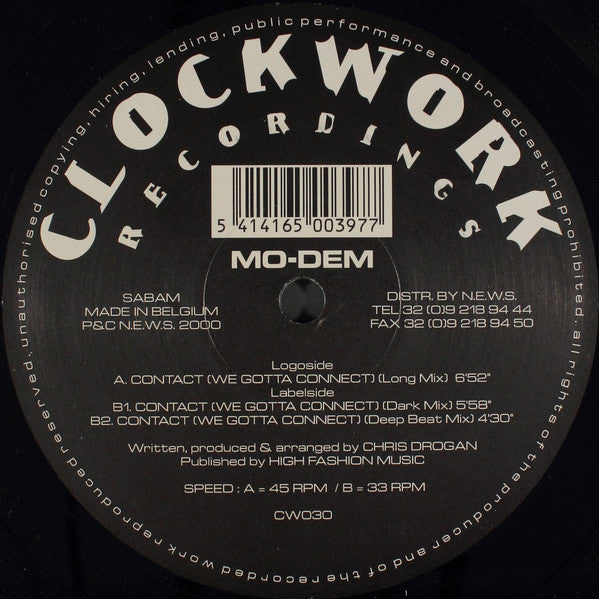 Mo-Dem : Contact (We Gotta Connect) (12")