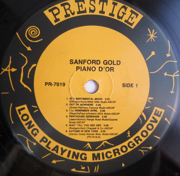 Sanford Gold : Piano d'Or (LP, RE)