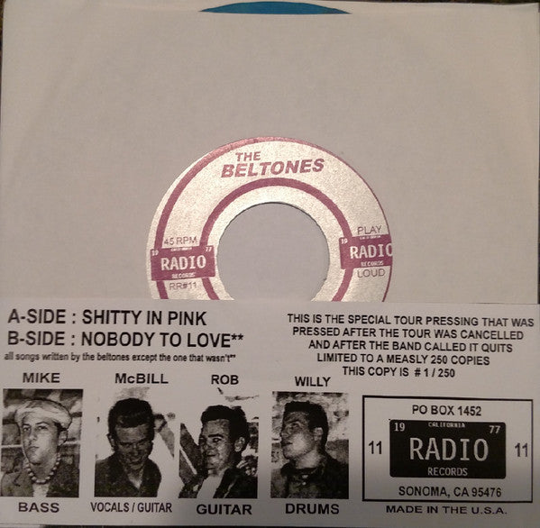 The Beltones (2) : Shitty In Pink (7", Ltd, Gre)