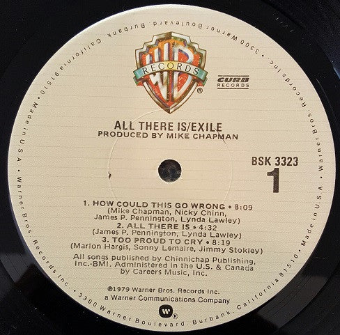Exile (7) : All There Is (LP, Album, L.A)
