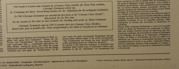 Robert Schumann - Christoph Eschenbach : Kinderszenen - Abegg Variationen - Intermezzi - Waldszenen (LP, Album)