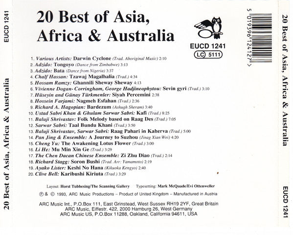 Various : 20 Best Of Asia, Africa & Australia (CD, Album, Comp)