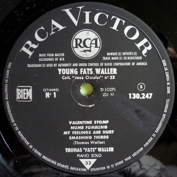 Fats Waller : Fats Waller (10", Comp, Mono, RE)