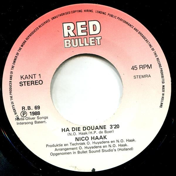 Nico Haak : Ha Die Douane (7", Single)