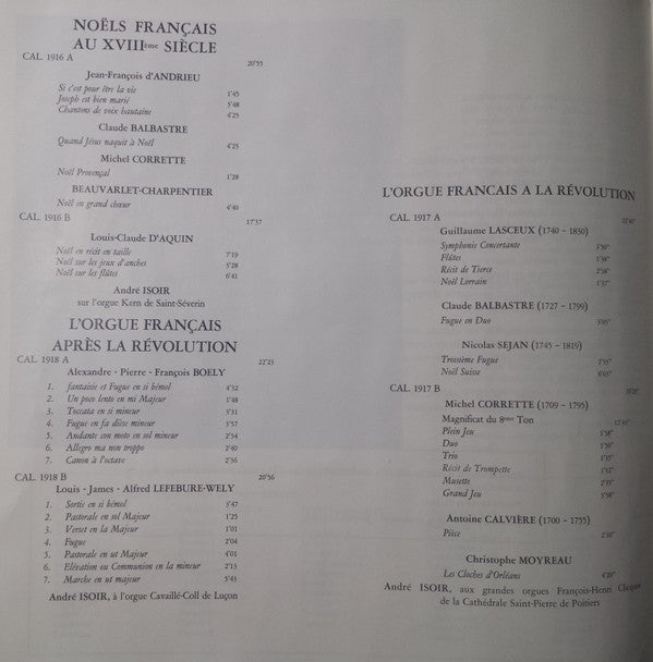 André Isoir, Michel Corrette : Autour De La Révolution (3xLP, Box)