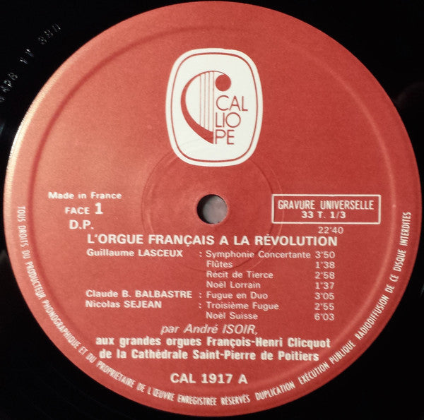 André Isoir, Michel Corrette : Autour De La Révolution (3xLP, Box)