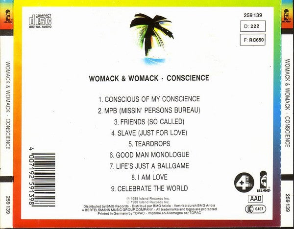 Womack & Womack : Conscience (CD, Album)