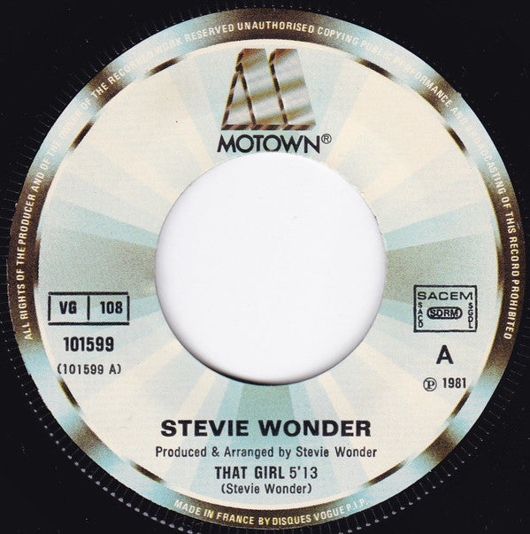Stevie Wonder : That Girl (7", Single)